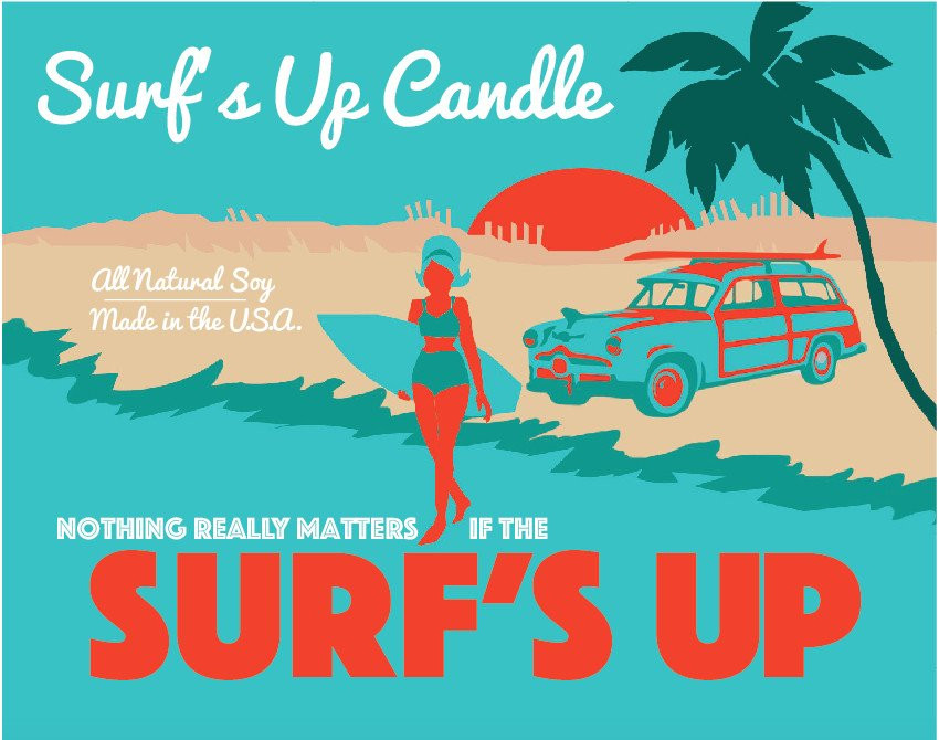 Surf's up Candle